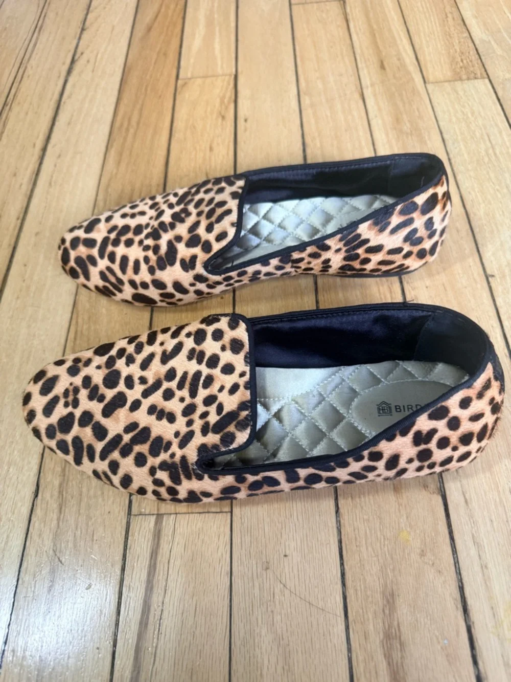 Birdies Leopard Print Women's Slip-On Flats - Tan - Picture 3 of 5